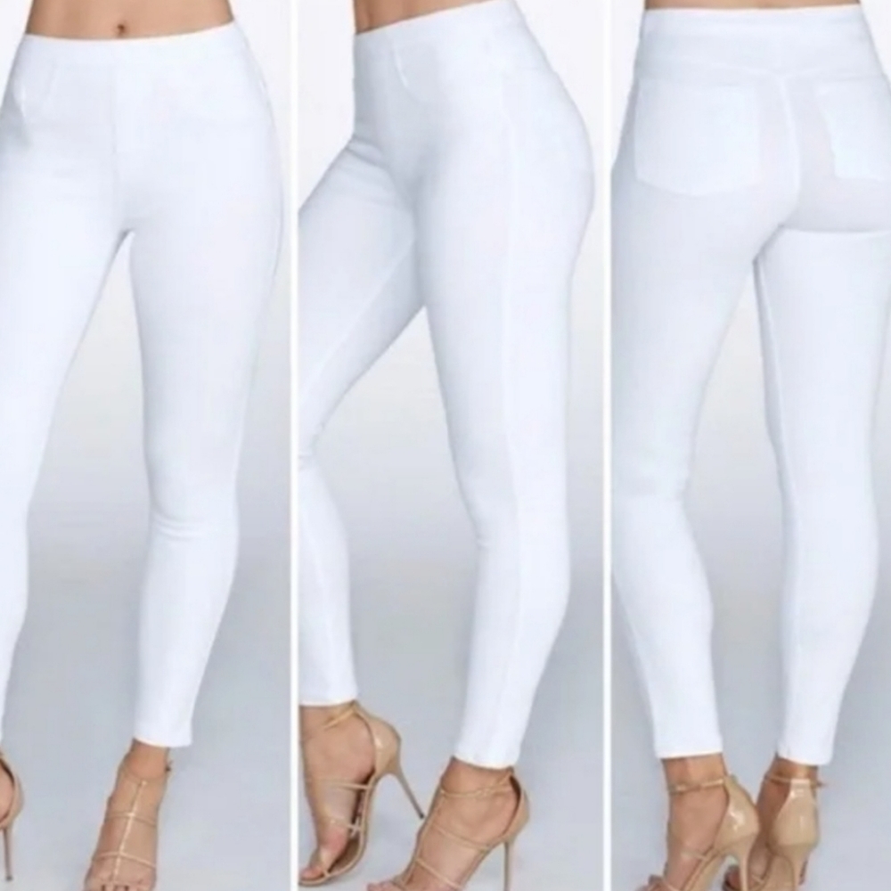 SPANX white cropped skinny jeans size Small